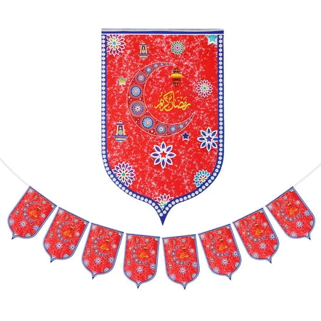 Eid Moubarak mubrook Bunting Drapeaux islamique Décorations Fête Eid Moubarak mubrook Bunting Drapeaux islamique Décorations Fête